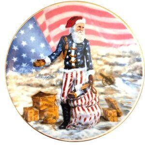 History of Santa Claus Mini Plate Ornament 1983 Civil War Duncan Royale USA